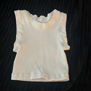 Free People Movement Ribbed Tank Top - size Xs/S - white